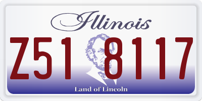IL license plate Z518117
