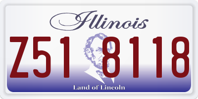 IL license plate Z518118