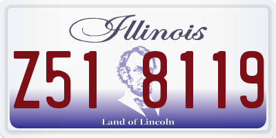 IL license plate Z518119