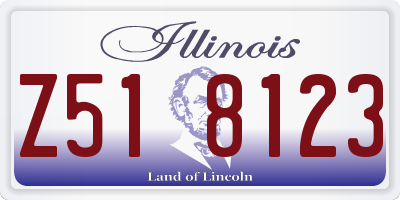 IL license plate Z518123