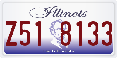 IL license plate Z518133