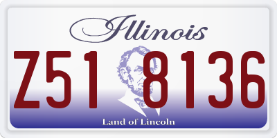 IL license plate Z518136