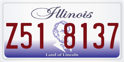 IL license plate Z518137
