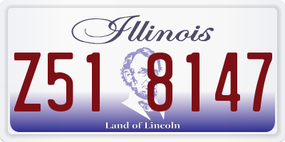 IL license plate Z518147