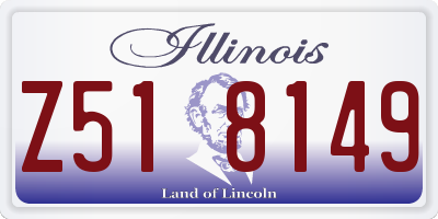 IL license plate Z518149