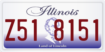 IL license plate Z518151