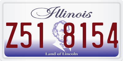 IL license plate Z518154