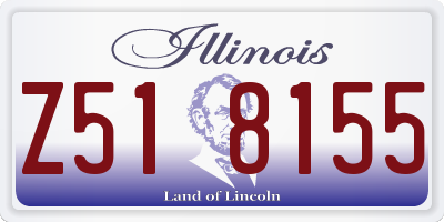 IL license plate Z518155