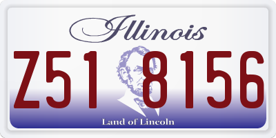 IL license plate Z518156