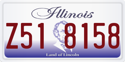 IL license plate Z518158