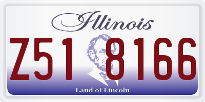IL license plate Z518166