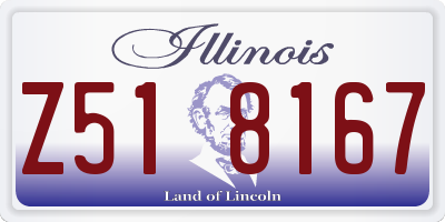 IL license plate Z518167