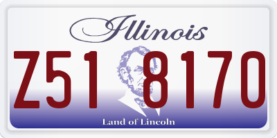 IL license plate Z518170