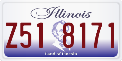 IL license plate Z518171