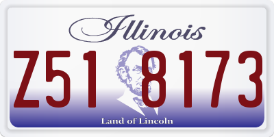 IL license plate Z518173