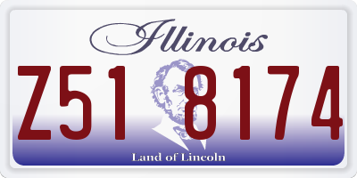 IL license plate Z518174