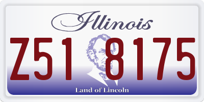 IL license plate Z518175