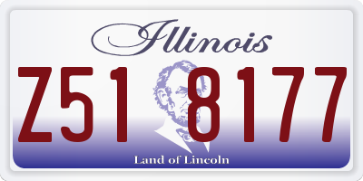 IL license plate Z518177