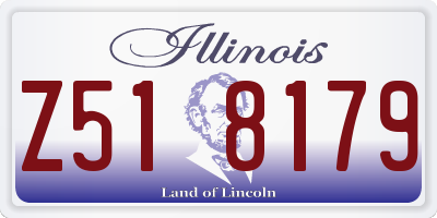IL license plate Z518179