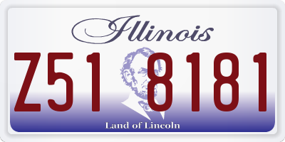 IL license plate Z518181
