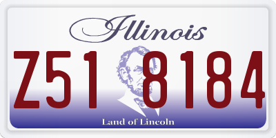 IL license plate Z518184