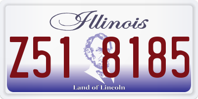 IL license plate Z518185