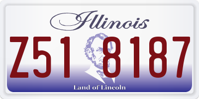 IL license plate Z518187
