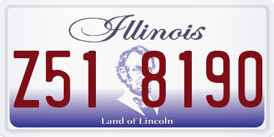 IL license plate Z518190