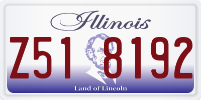 IL license plate Z518192