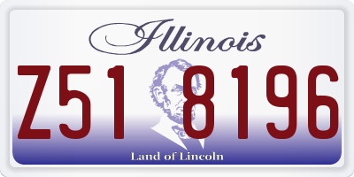 IL license plate Z518196