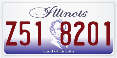 IL license plate Z518201