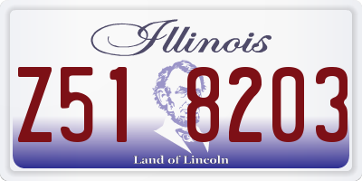 IL license plate Z518203