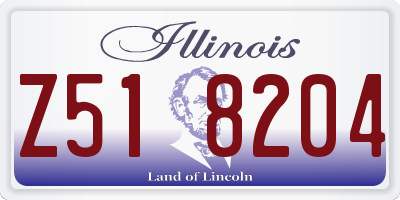 IL license plate Z518204