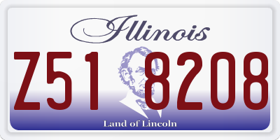 IL license plate Z518208
