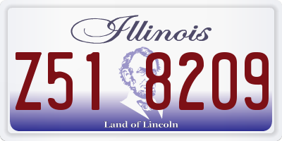 IL license plate Z518209