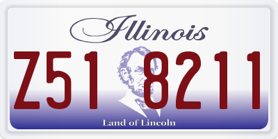 IL license plate Z518211