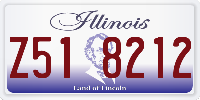 IL license plate Z518212