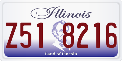 IL license plate Z518216