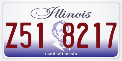 IL license plate Z518217