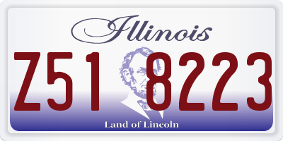 IL license plate Z518223