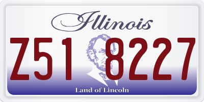 IL license plate Z518227