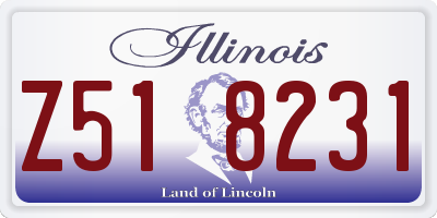 IL license plate Z518231