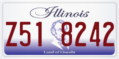 IL license plate Z518242