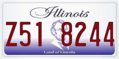 IL license plate Z518244