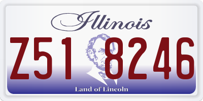 IL license plate Z518246