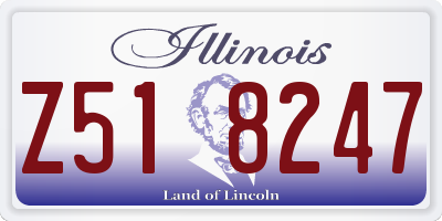 IL license plate Z518247