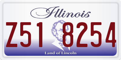 IL license plate Z518254