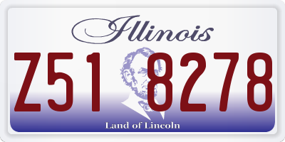IL license plate Z518278