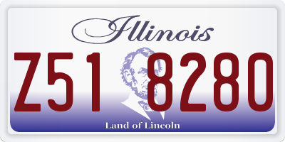 IL license plate Z518280