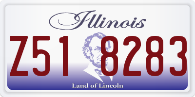 IL license plate Z518283